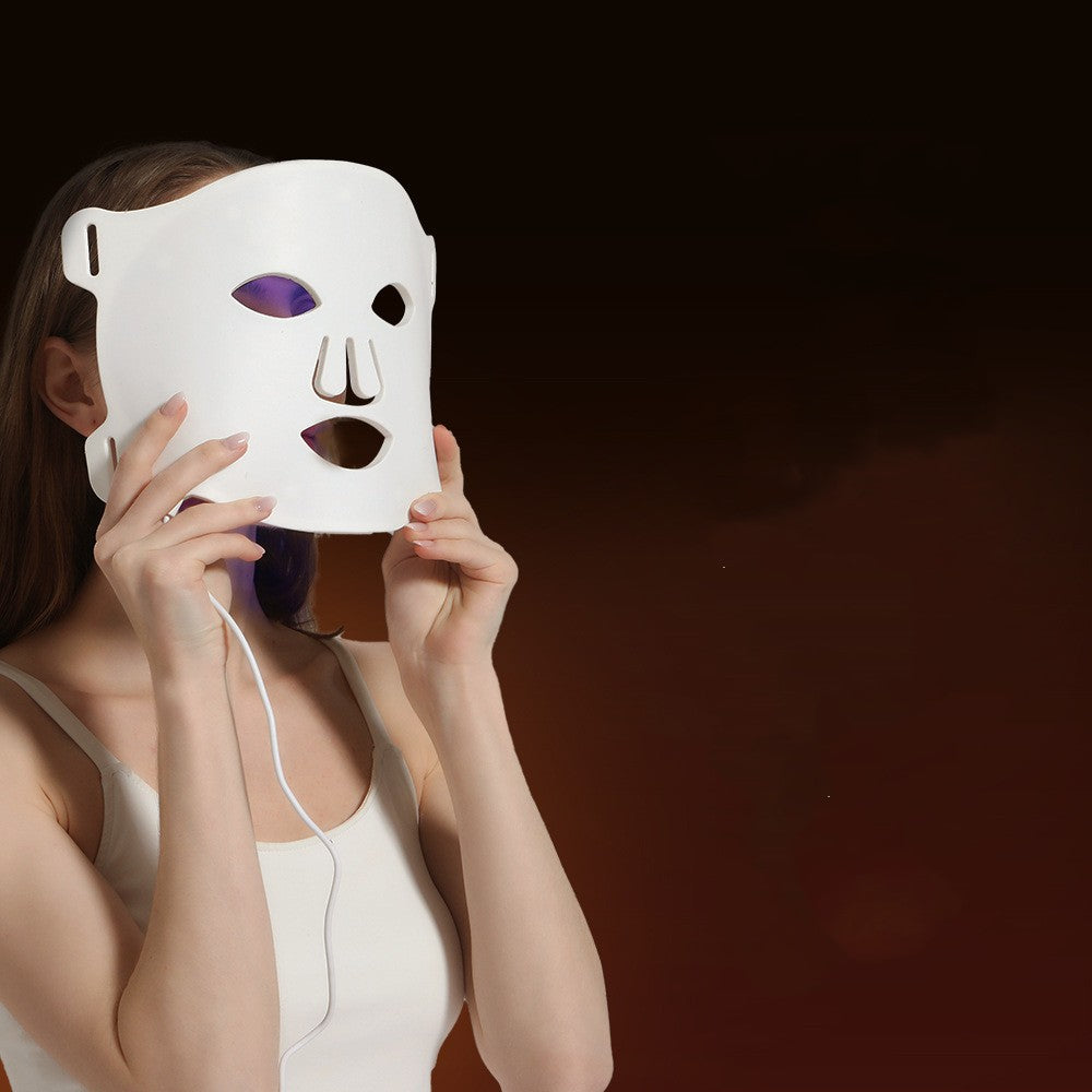 7-Color LED Face & Neck Mask – Wireless Silicone Light Therapy
